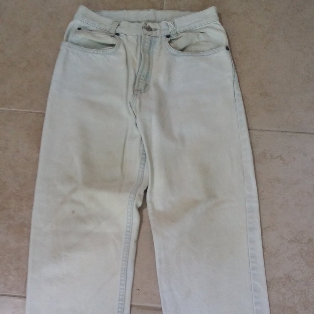 GAP 1969 GIRLS SIZE 14 VINTAGE FADED LT BLUE STRAIGHT LEG DENIM BLUE JEANS (J5)